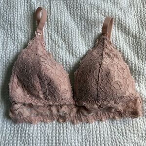 LIKE NEW lace nursing bra pink size medium